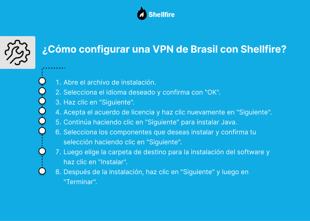 ¿Cómo configurar una VPN de Brasil con Shellfire?