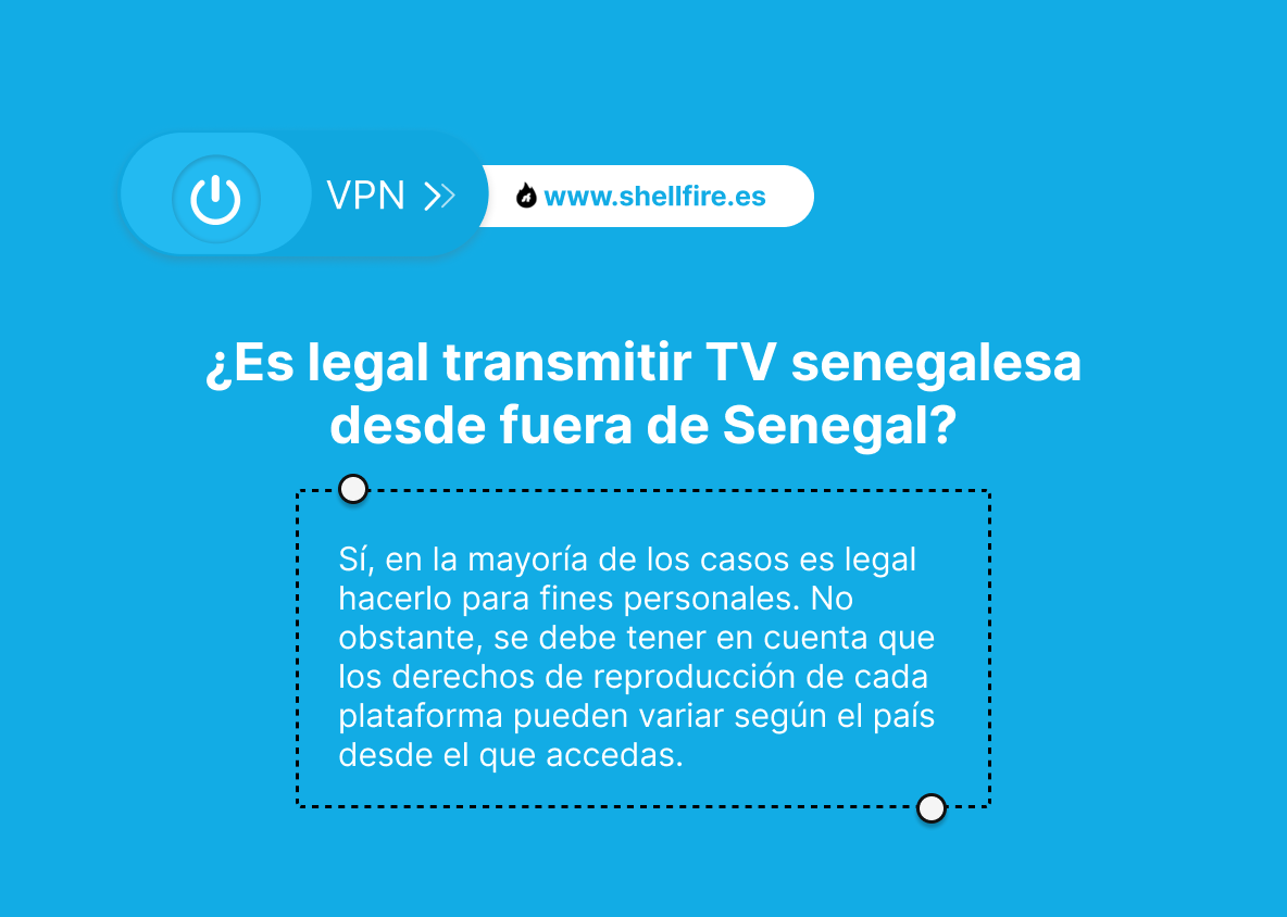 ¿Es legal transmitir TV senegalesa desde fuera de Senegal?